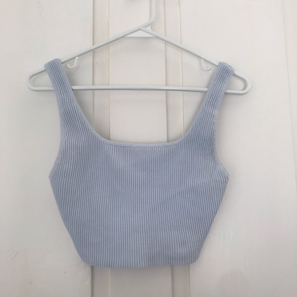 Babaton ribbed cropped tank top